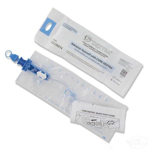 Cure Dextra Closed System Straight Tip Catheter – Latex-Free, Sterile, Unisex - Image 2